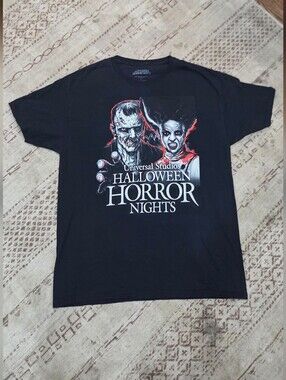 Universal Studios Halloween Horror Nights Graphic Tee Large Frankenstein & Bride